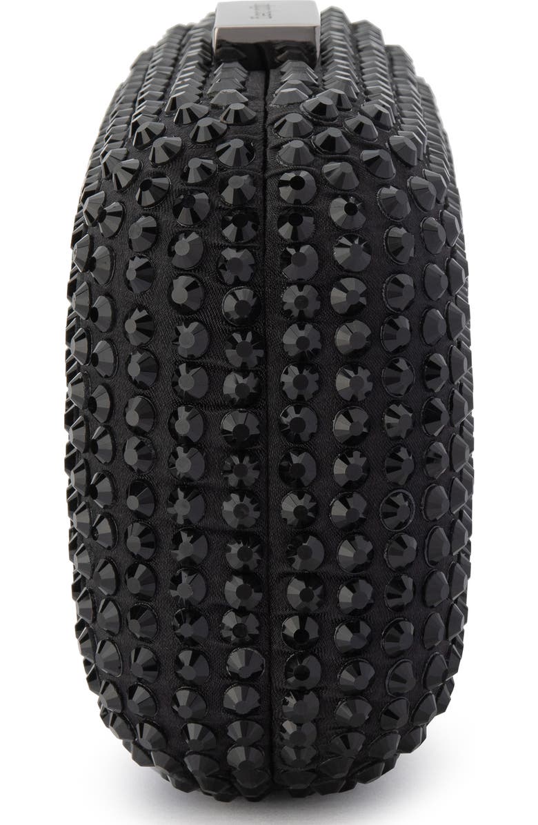 Olga Berg Caydence Hot Fix Crystal Clutch, Alternate, color, Black