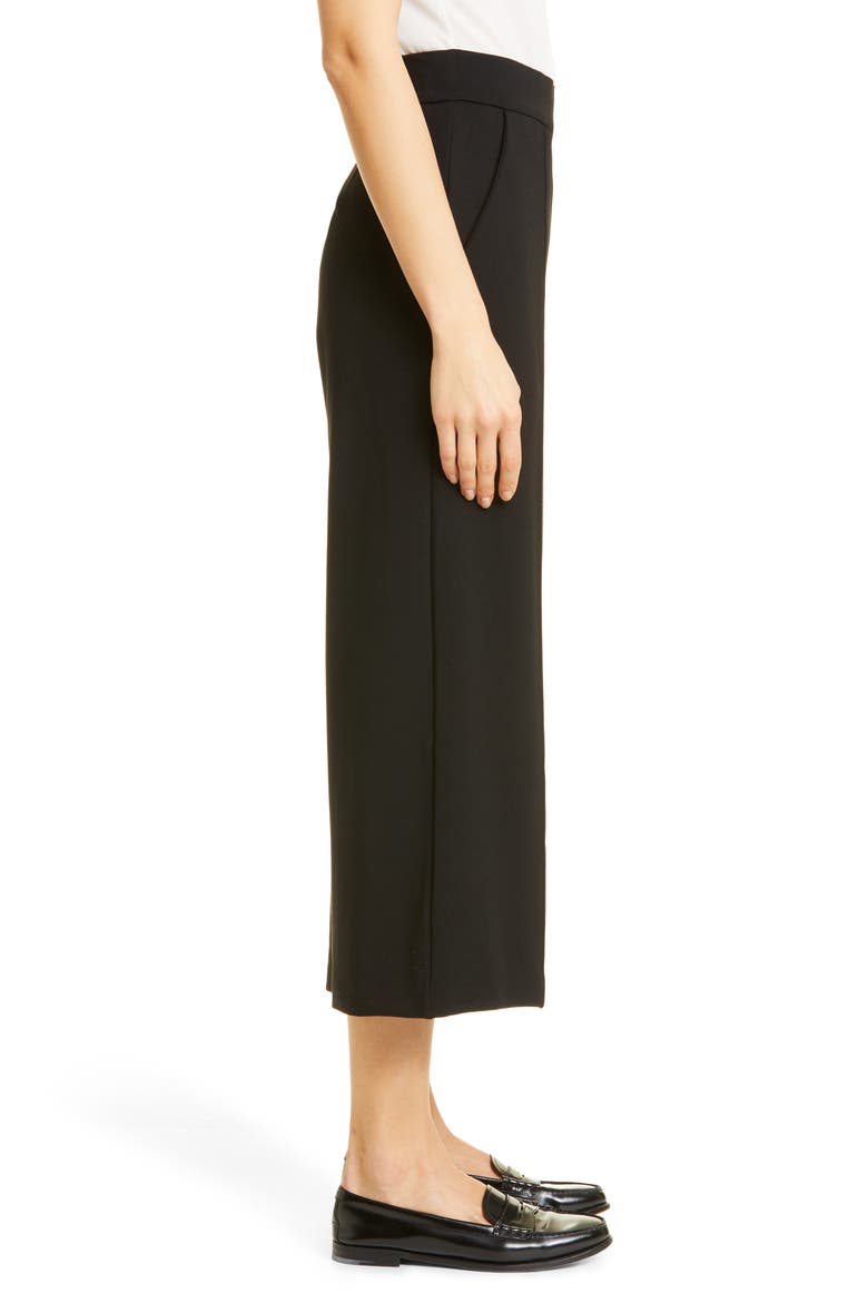 Piana Pintuck Pleat Pull-On Pants, Alternate, color, BLACK