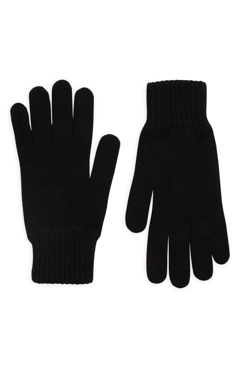 Johnstons of Elgin Cashmere Gloves, Main, color, Black