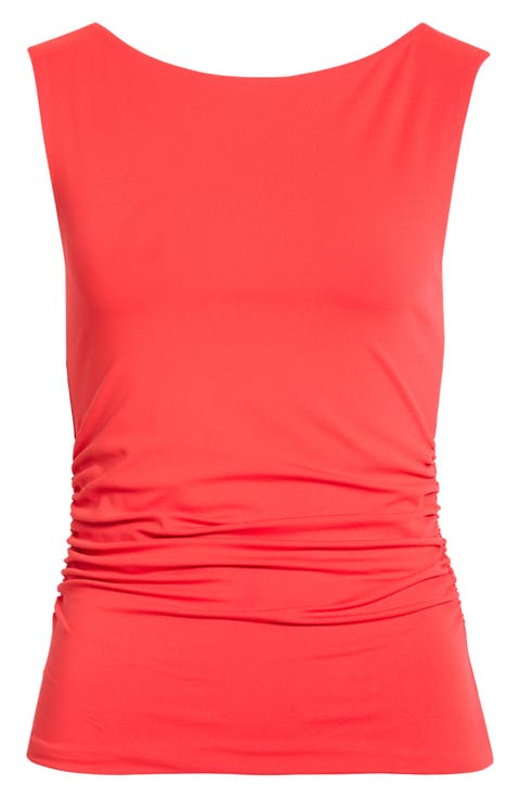 Boat Neck Sleeveless Top