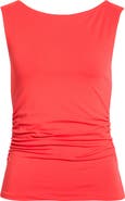 Open Edit Boat Neck Sleeveless Top