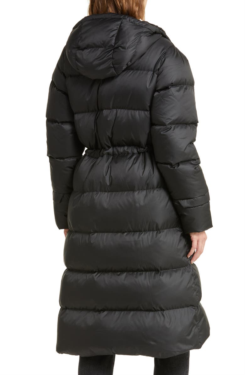 Helly Hansen Essence Hooded 600 Fill Power Down Longline Puffer Coat, Alternate, color,