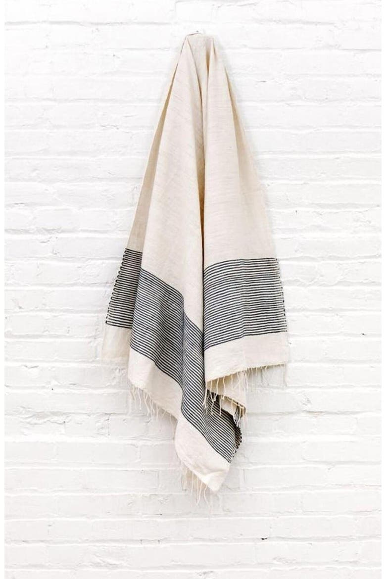 Riviera Cotton Bath Towel, Main, color, Navy