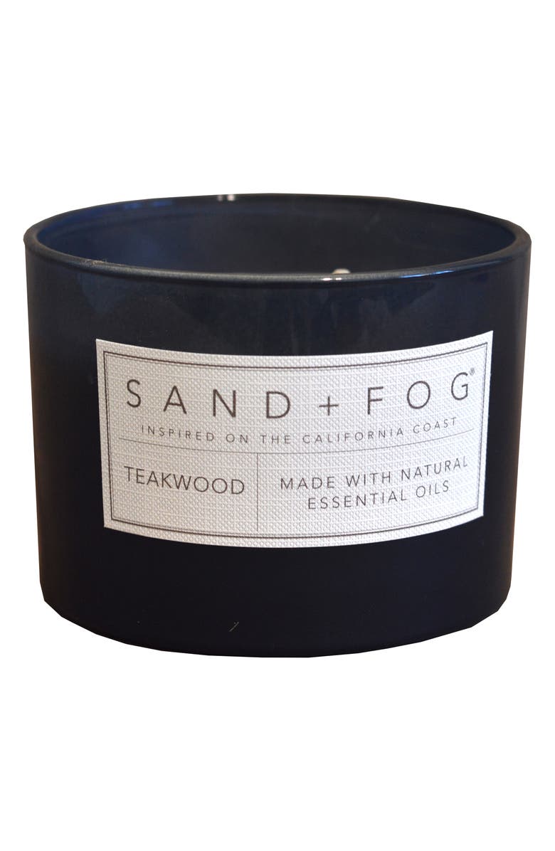 SAND AND FOG Teakwood Lidded Jar Candle - 12 oz., Alternate, color, 