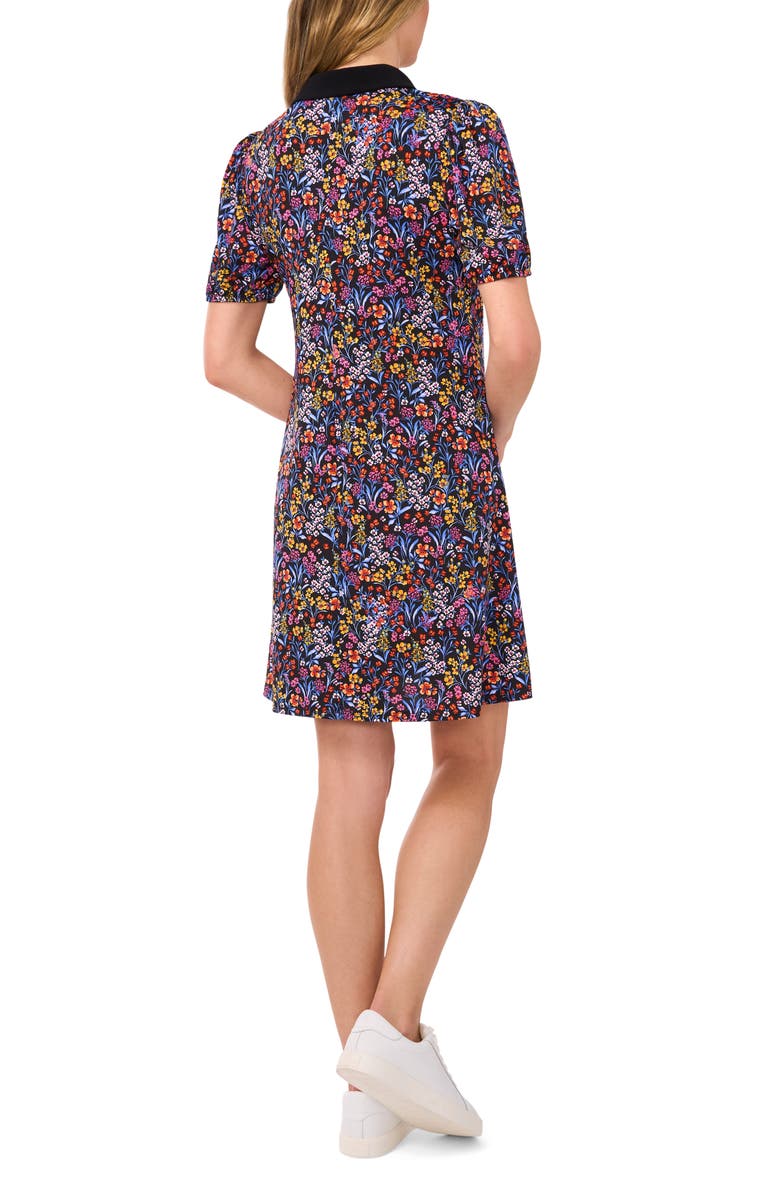 CeCe Floral Puff Sleeve Polo Dress, Alternate, color,