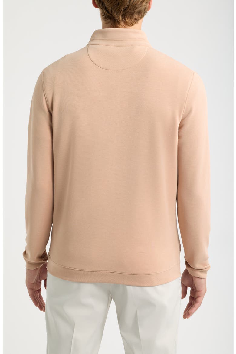 Crown Crafted Soft Suede Performance Quarter Zip Pullover, Alternate, color, LIGHT NUTMEG