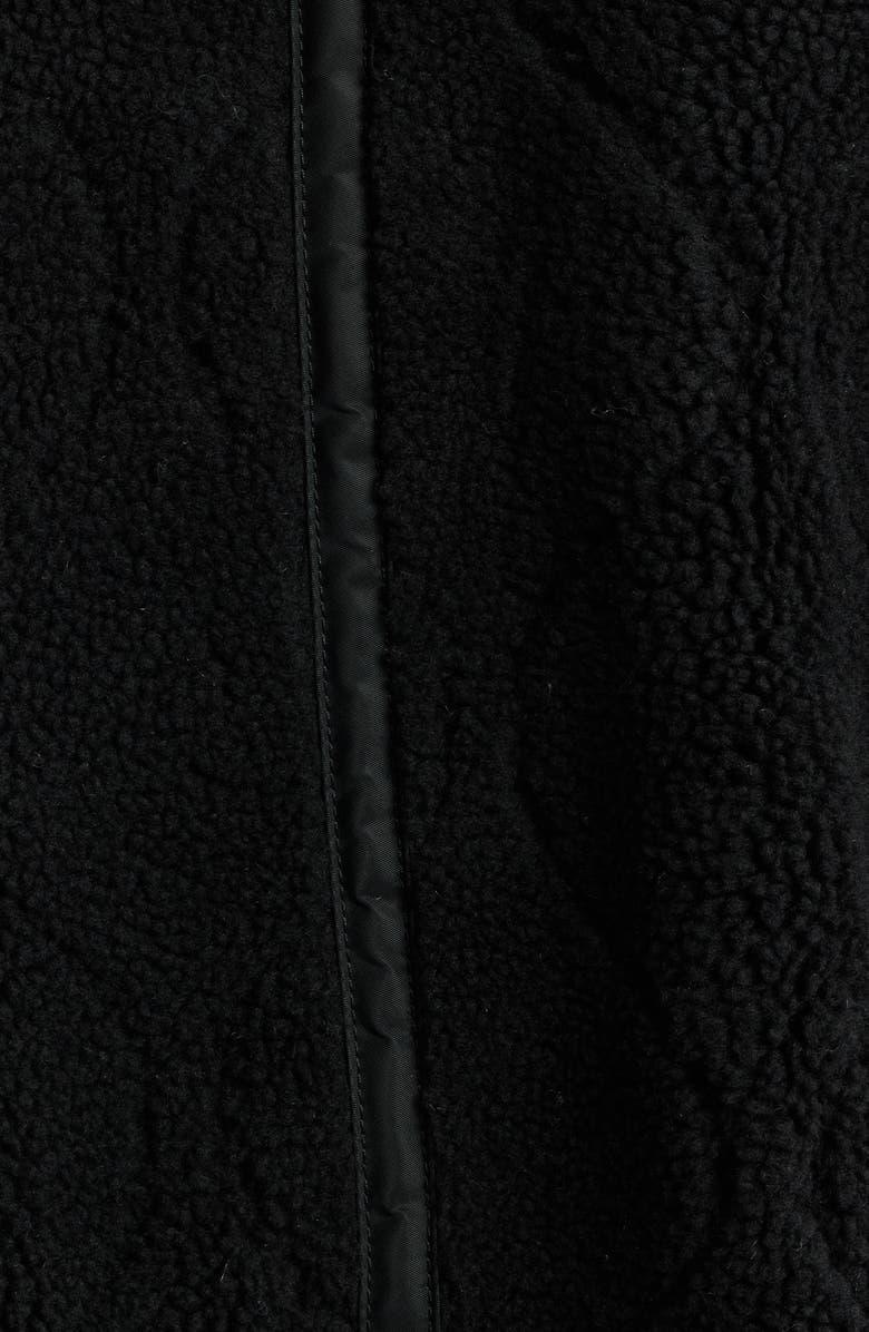 Alpha Industries Quilted Fleece Hooded Flight Jacket, Alternate, color, Black