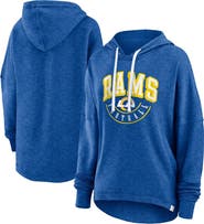 FANATICS Women's Fanatics Branded Royal Los Angeles Rams Lightewight Modest Crop Lounge Helmet Arch Pullover Hoodie