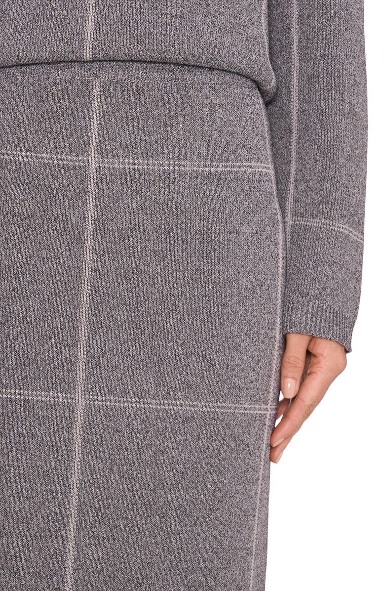 Halogen<sup>®</sup> Plaid Knit Midi Skirt, Alternate, color, Classic Grey Heather