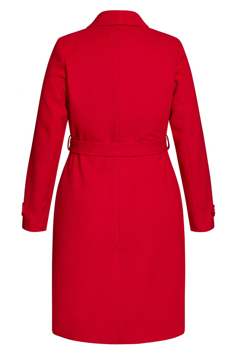 So Chic Wrap Coat, Alternate, color, LUST RED