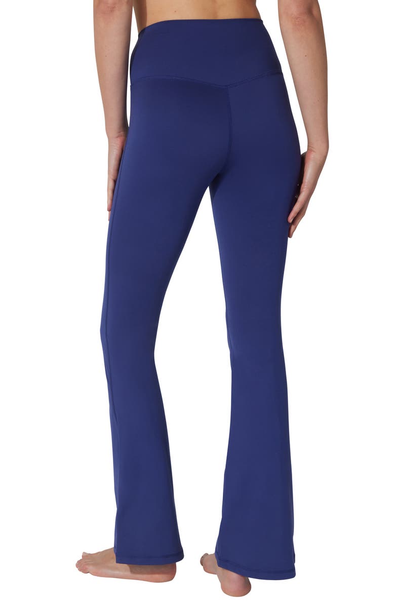YOGALICIOUS Crossover Flared Leggings, Alternate, color, Blue Ribbon