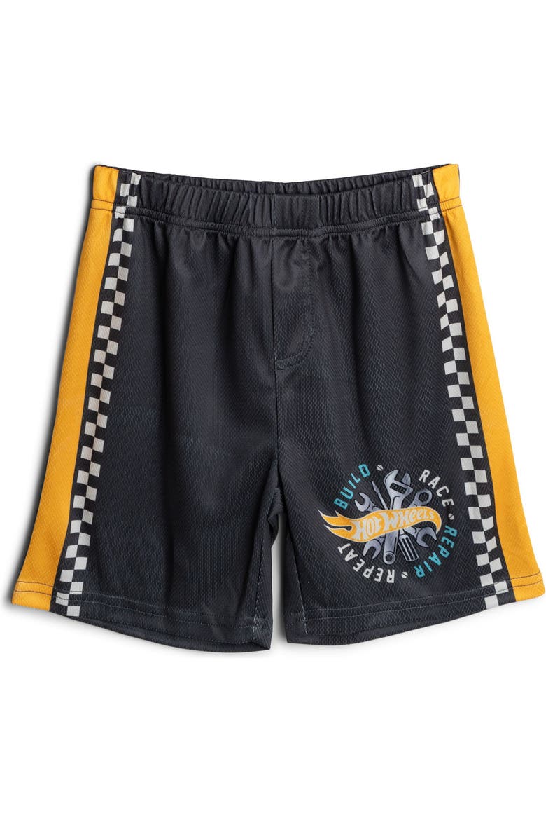 2-Piece T-Shirt and Shorts Set, Alternate, color, Yellow Charcoal Gray