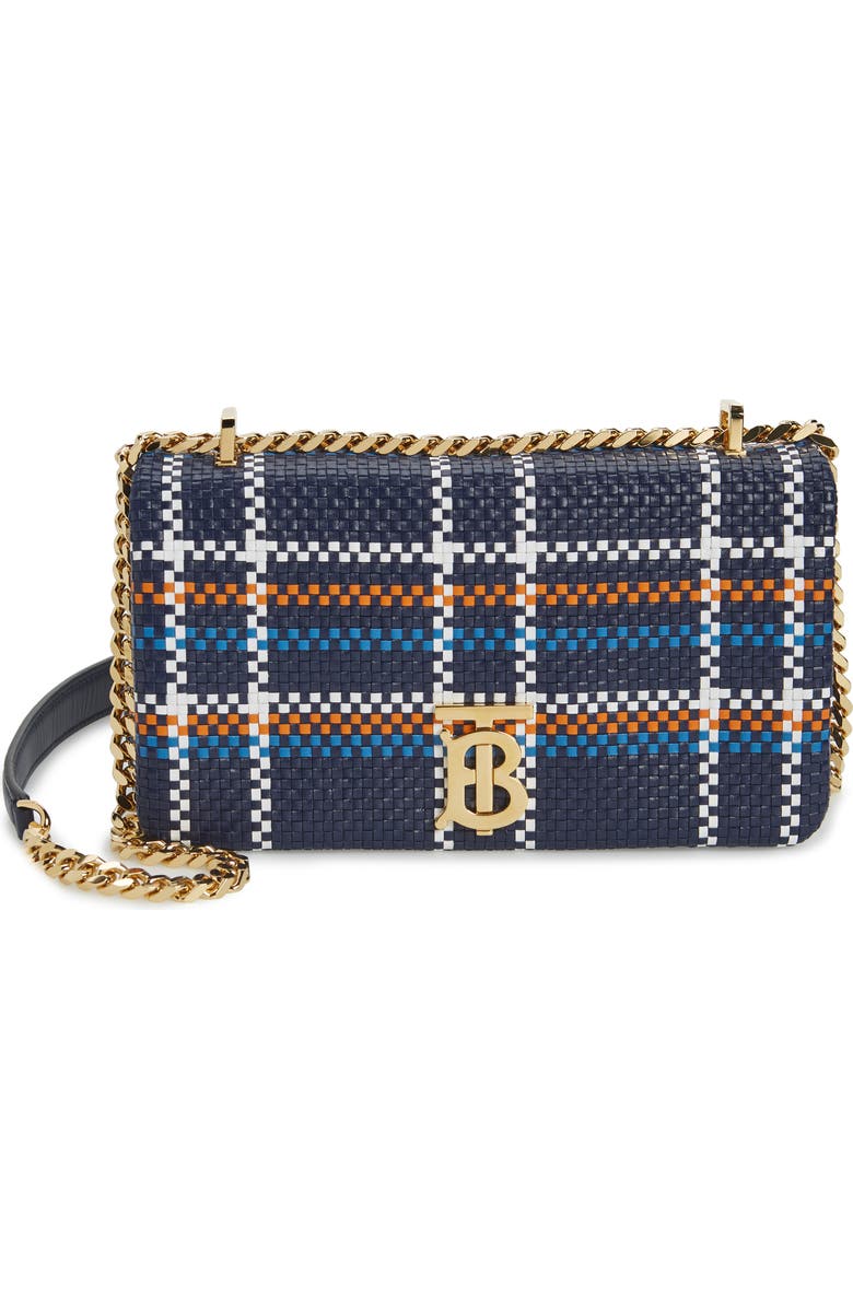 Burberry Small Lola Latticed Leather Bag, Main, color,
