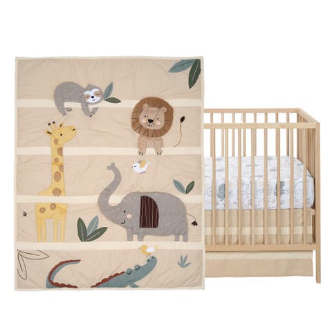 Jungle Story 3-Piece Infant Safari Baby Crib Bedding Set