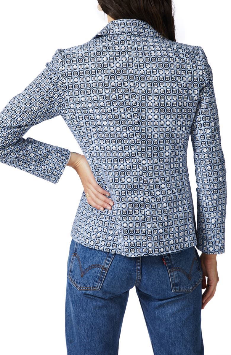 Court & Rowe Tile Floral One-Button Blazer, Alternate, color,