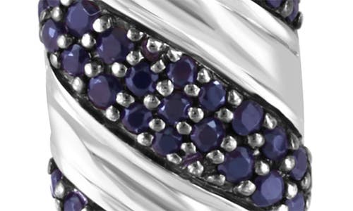 Effy Sterling Silver Pavé Black Spinel Oval Stud Earrings In Black