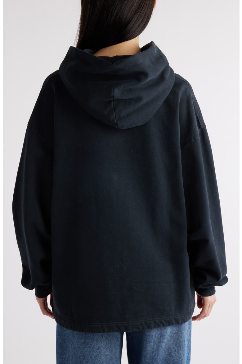 Fikka U Stamp Organic Cotton Hoodie, Alternate, color, BLACK