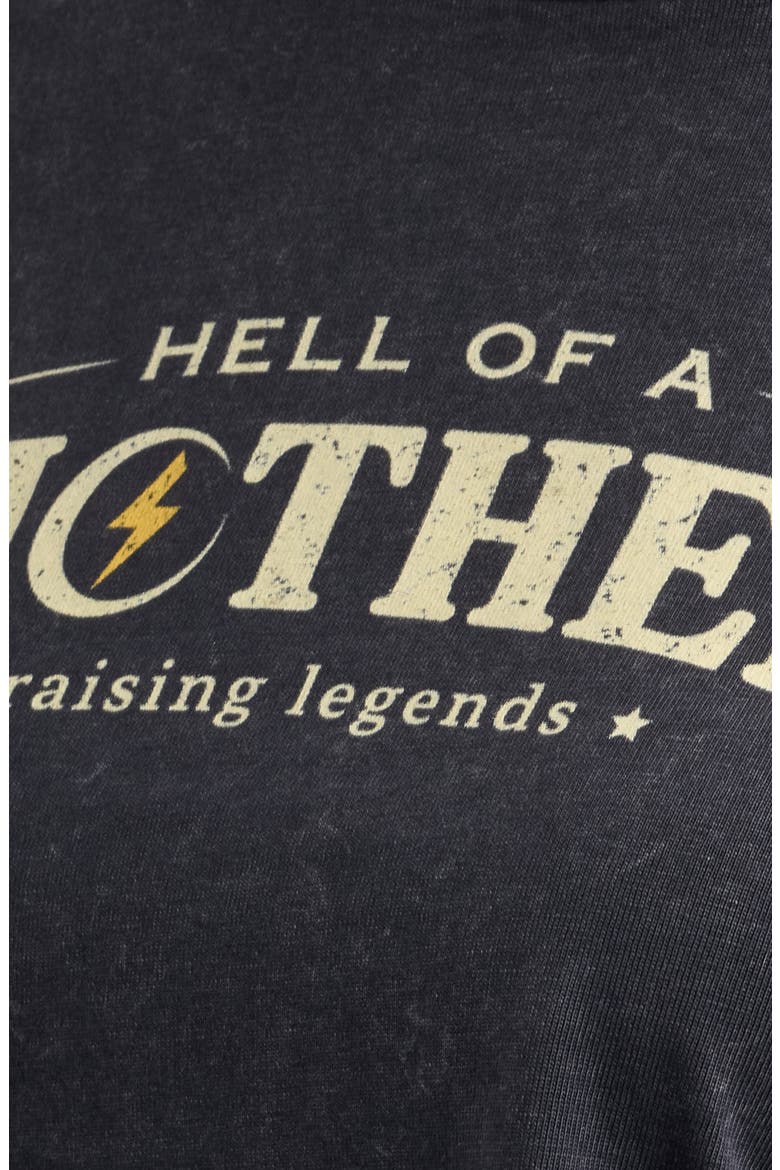 Hell of a Mother Crop Graphic Tee, Alternate, color, BLACK STONE