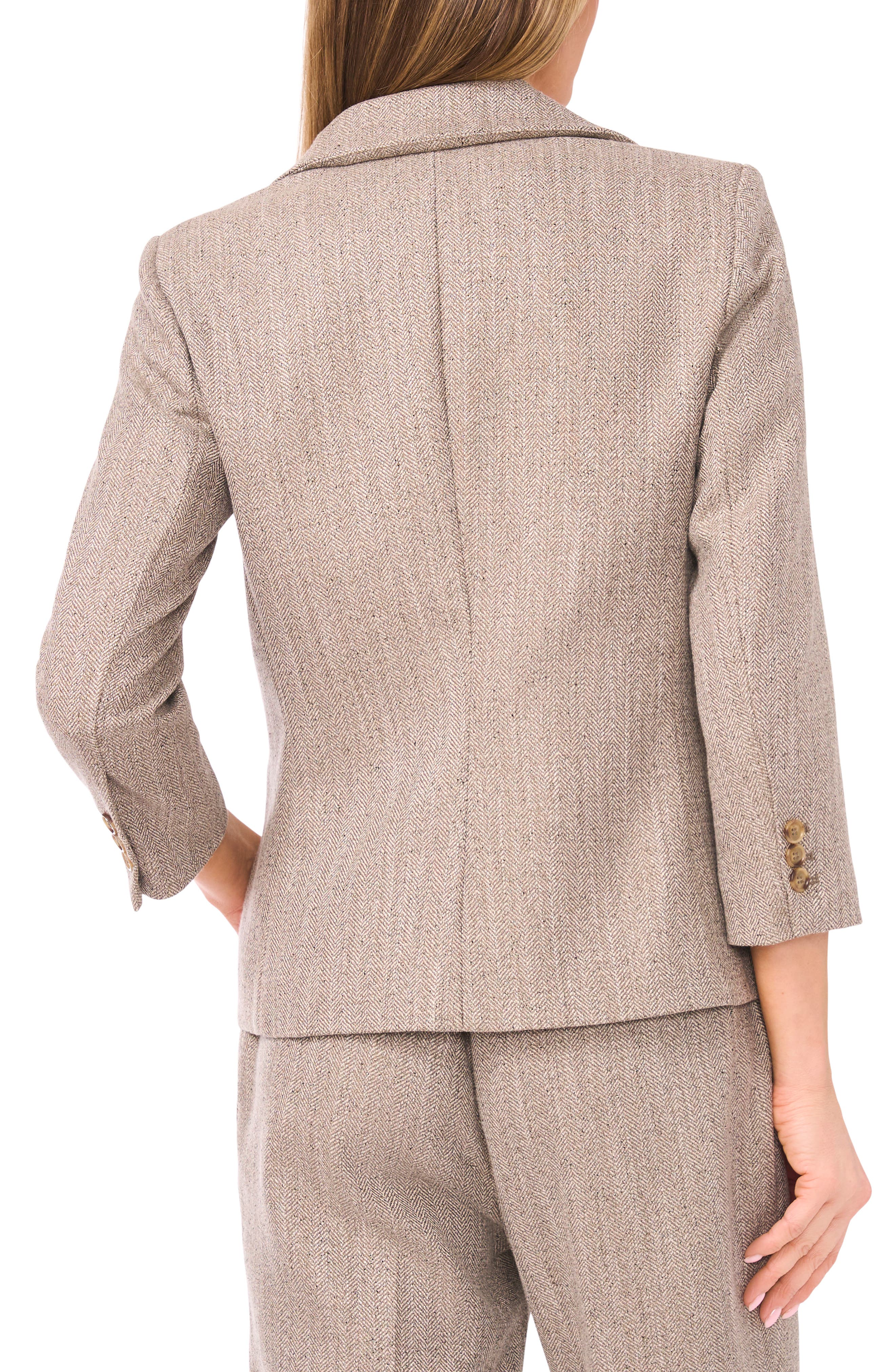 Shrunken Herringbone Blazer - image 2