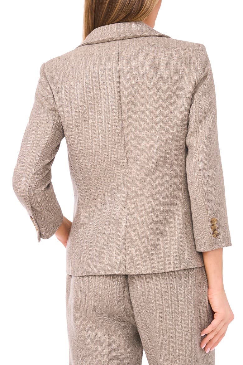 Shrunken Herringbone Blazer, Alternate, color, TAUPE BISQUE