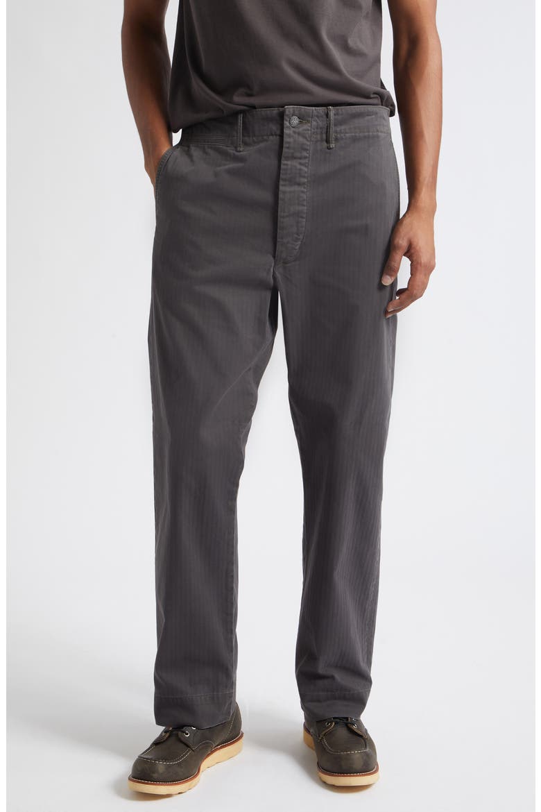 Cotton Herringbone Twill Field Pants, Main, color, WASHED BLACK