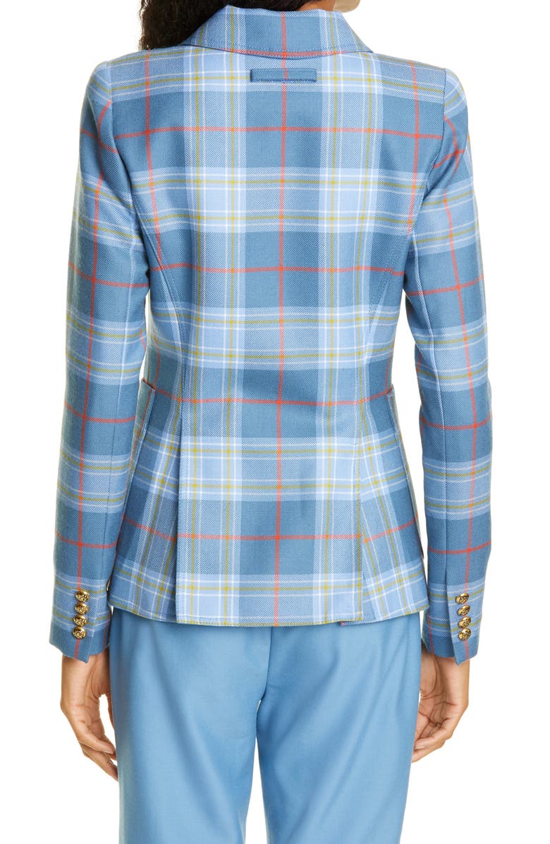 Smythe Duchess Plaid Wool Cutaway Blazer, Alternate, color, 