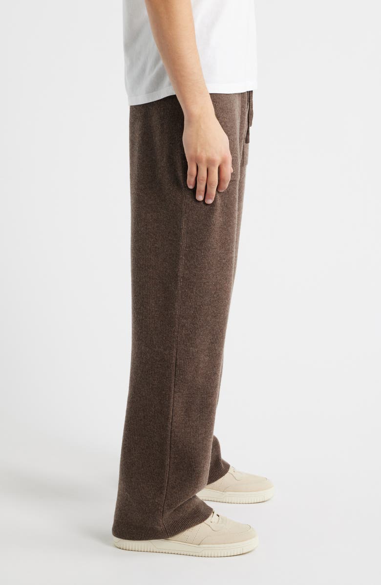 KROST Wide Leg Knit Wool Drawstring Pants, Alternate, color, Espresso
