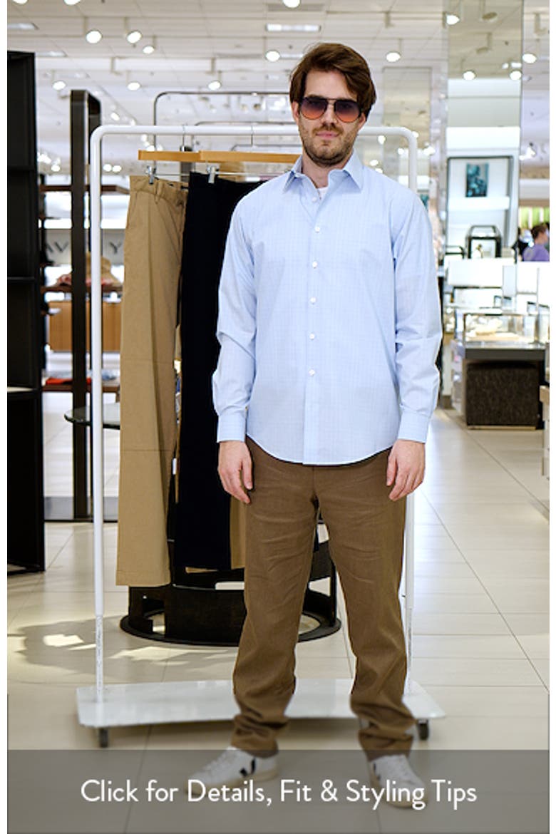Bryston Signature Trim Fit Windowpane Check Cotton Dress Shirt video