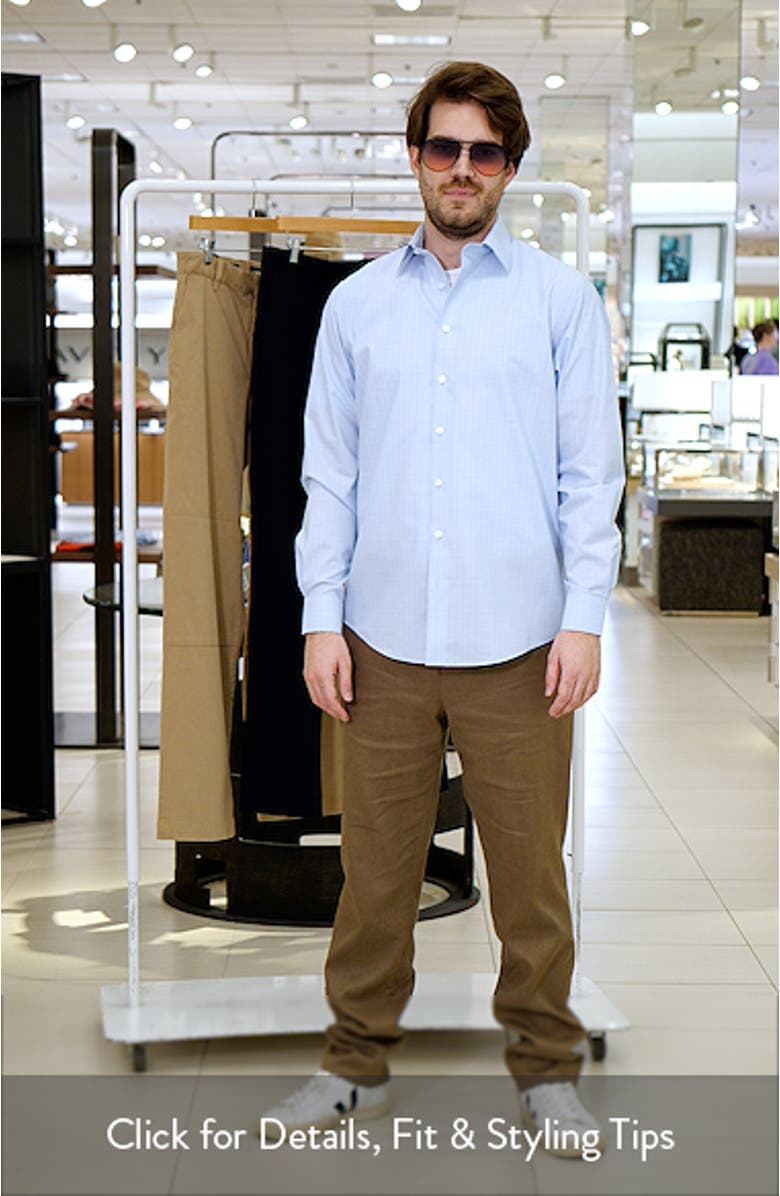 Bryston Signature Trim Fit Windowpane Check Dress Shirt, sales video thumbnail