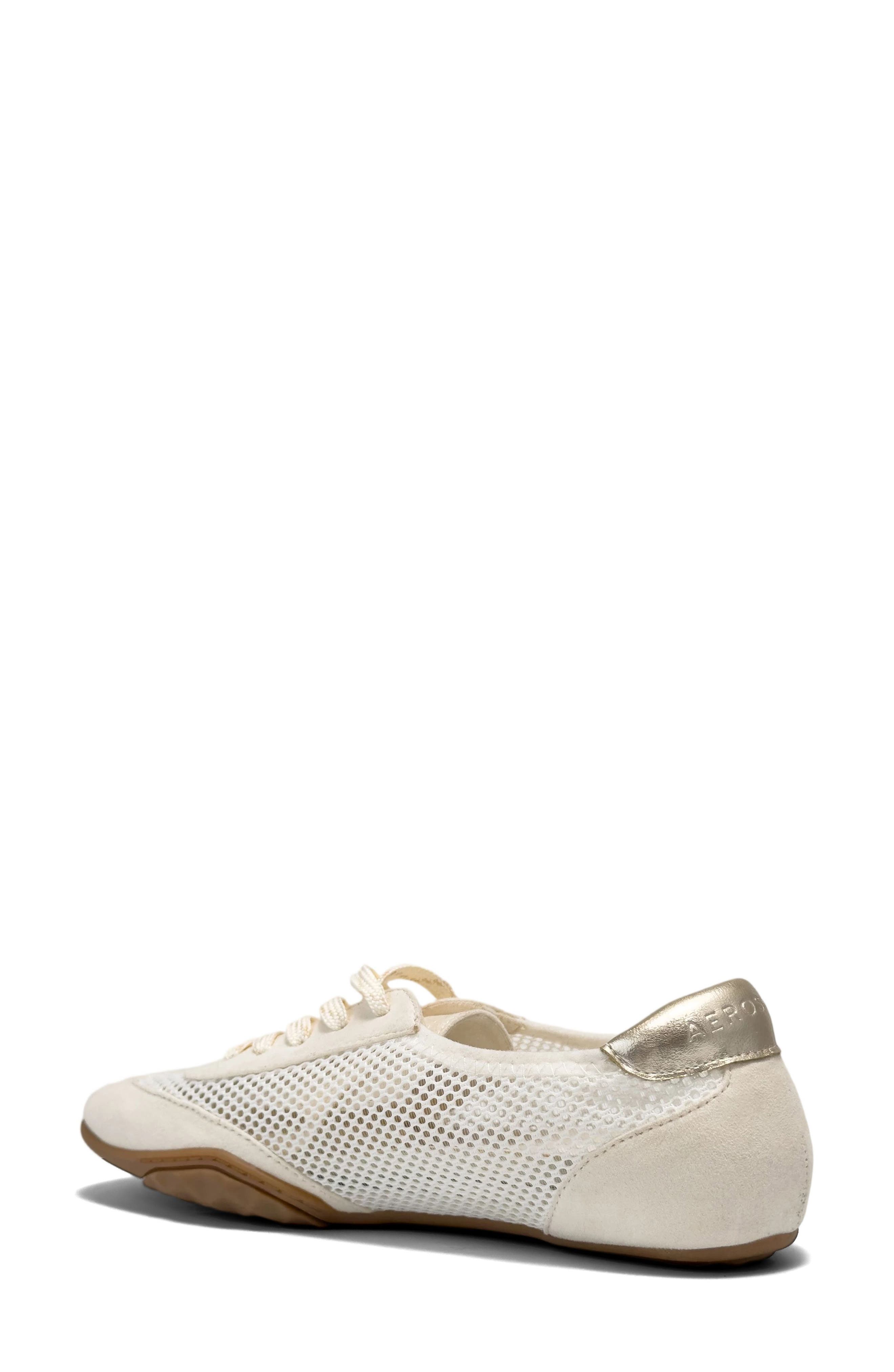 Opal Mesh Lace-Up Sneaker, Alternate, color, EGGNOG