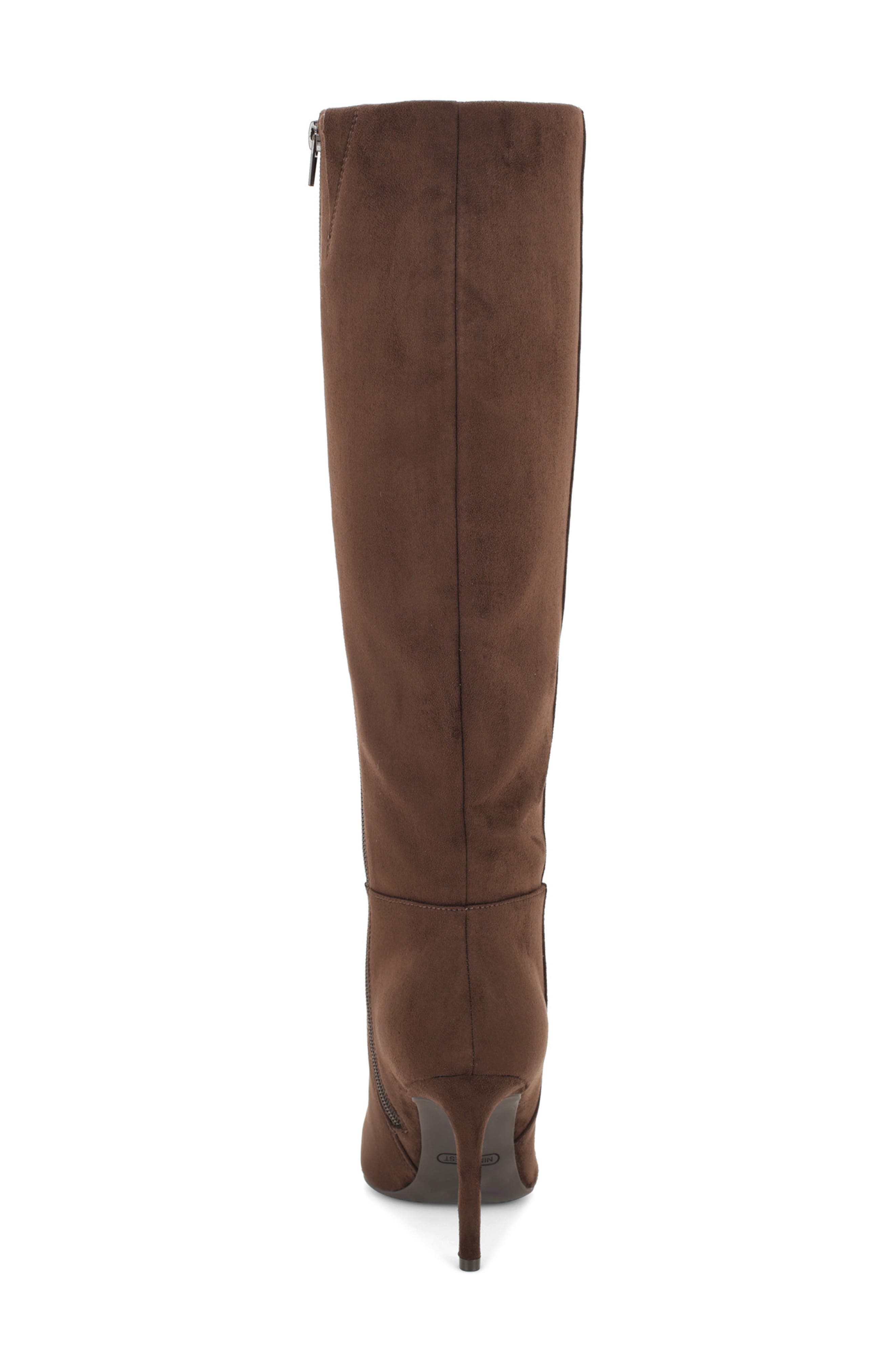 Reeko Faux Leather Pointed Toe Boot, Alternate, color, DARK BROWN