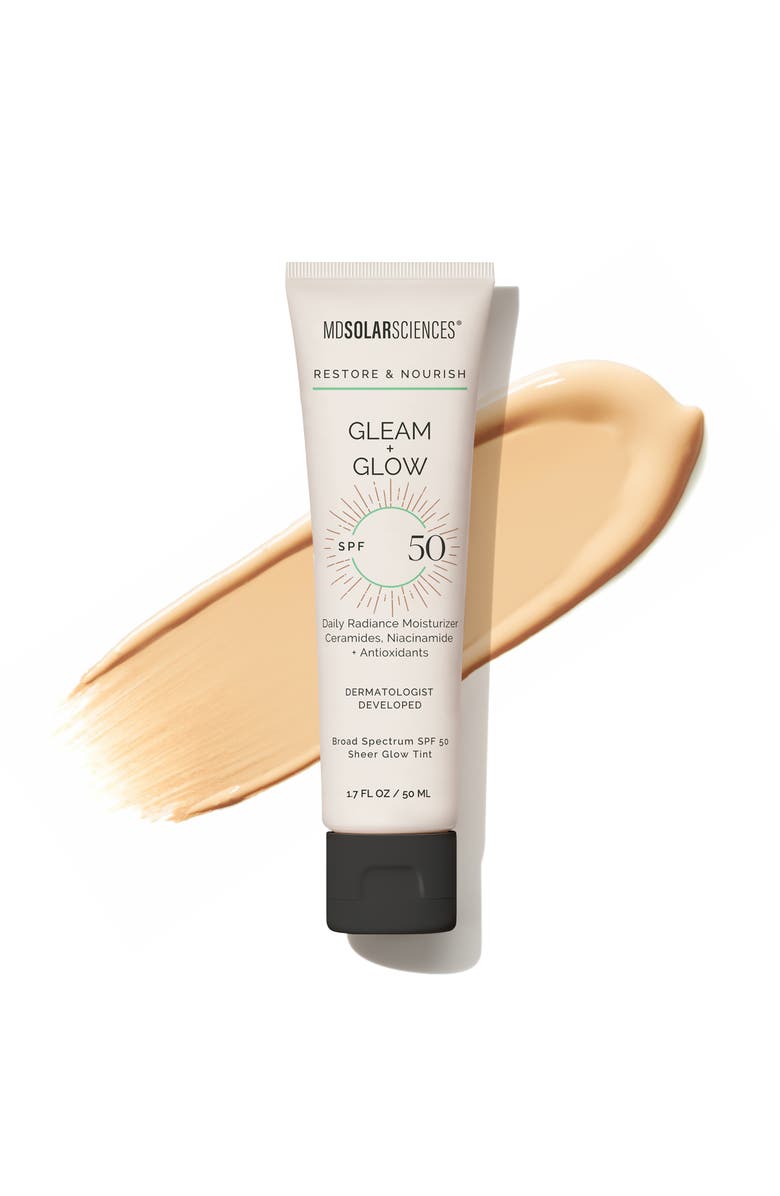 MDSolarSciences Gleam + Glow SPF 50, Main, color, NO COLOR