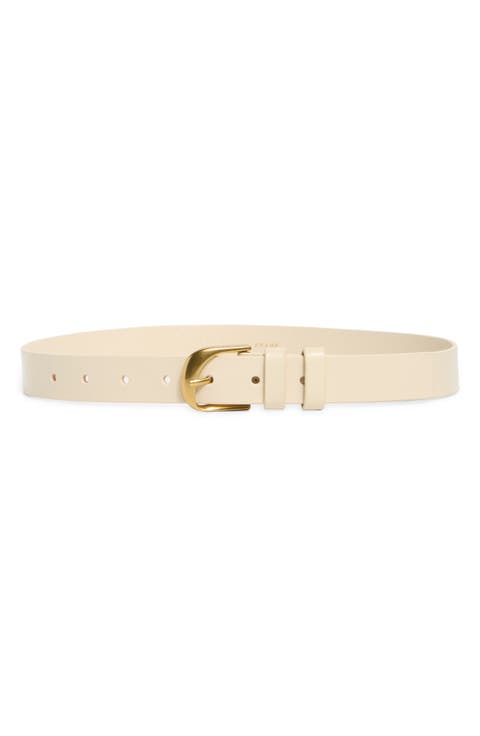 Twist Buckle Leather Belt