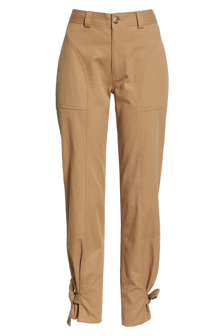 Darcy Cinch Ankle Twill Trousers, Alternate, color, BLONDE ON BLONDE