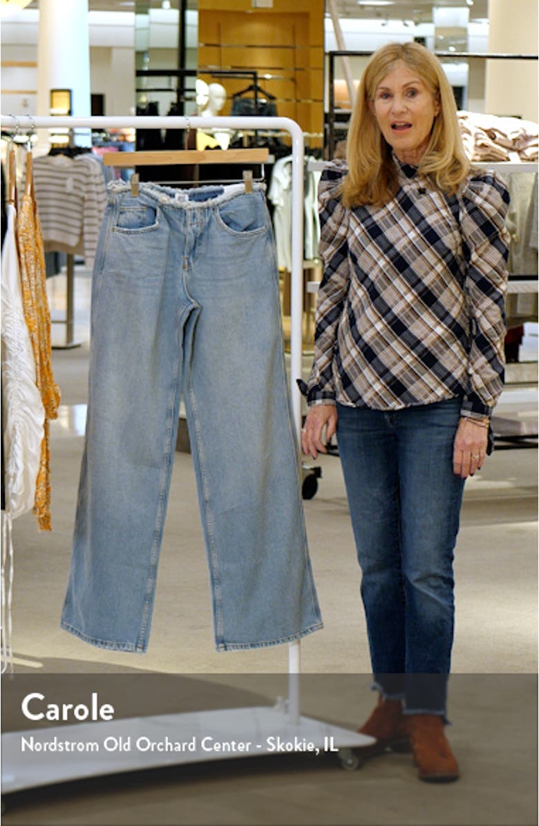 Puddle Raw Waist Low Rise Flare Jeans, sales video thumbnail