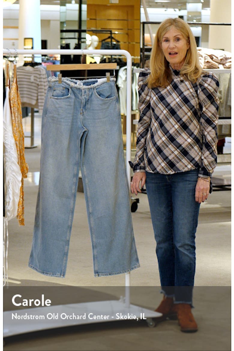 Puddle Raw Waist Low Rise Flare Jeans video