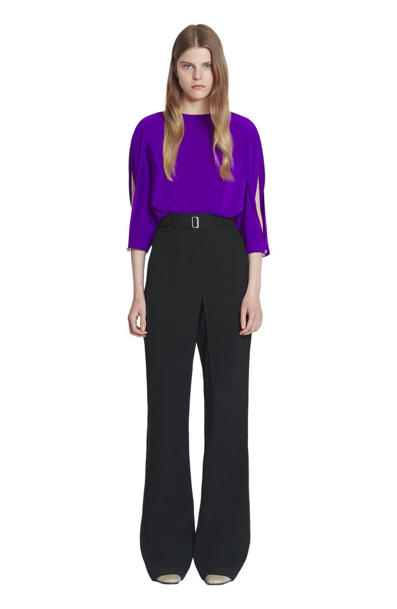 Lanvin Silk Top With Openwork Sleeves, Main, color, 