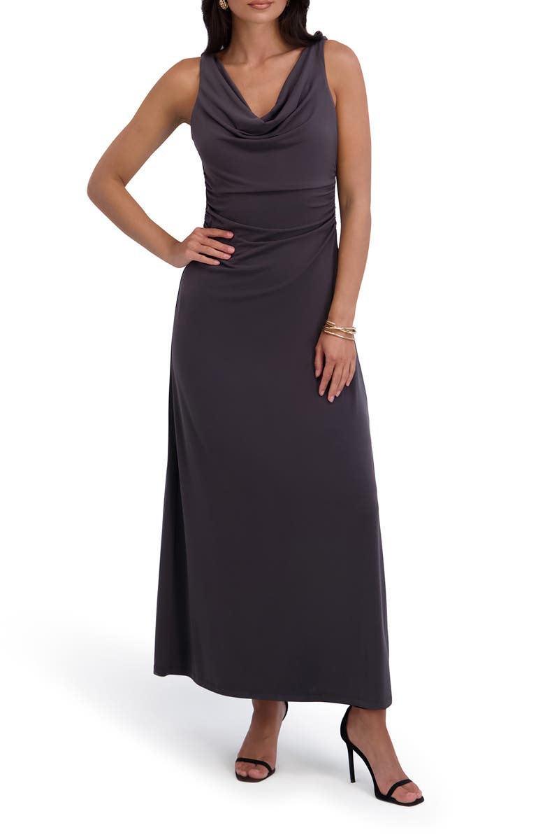 Kensie Cowl Neck Midi Sundress, Main, color, 
