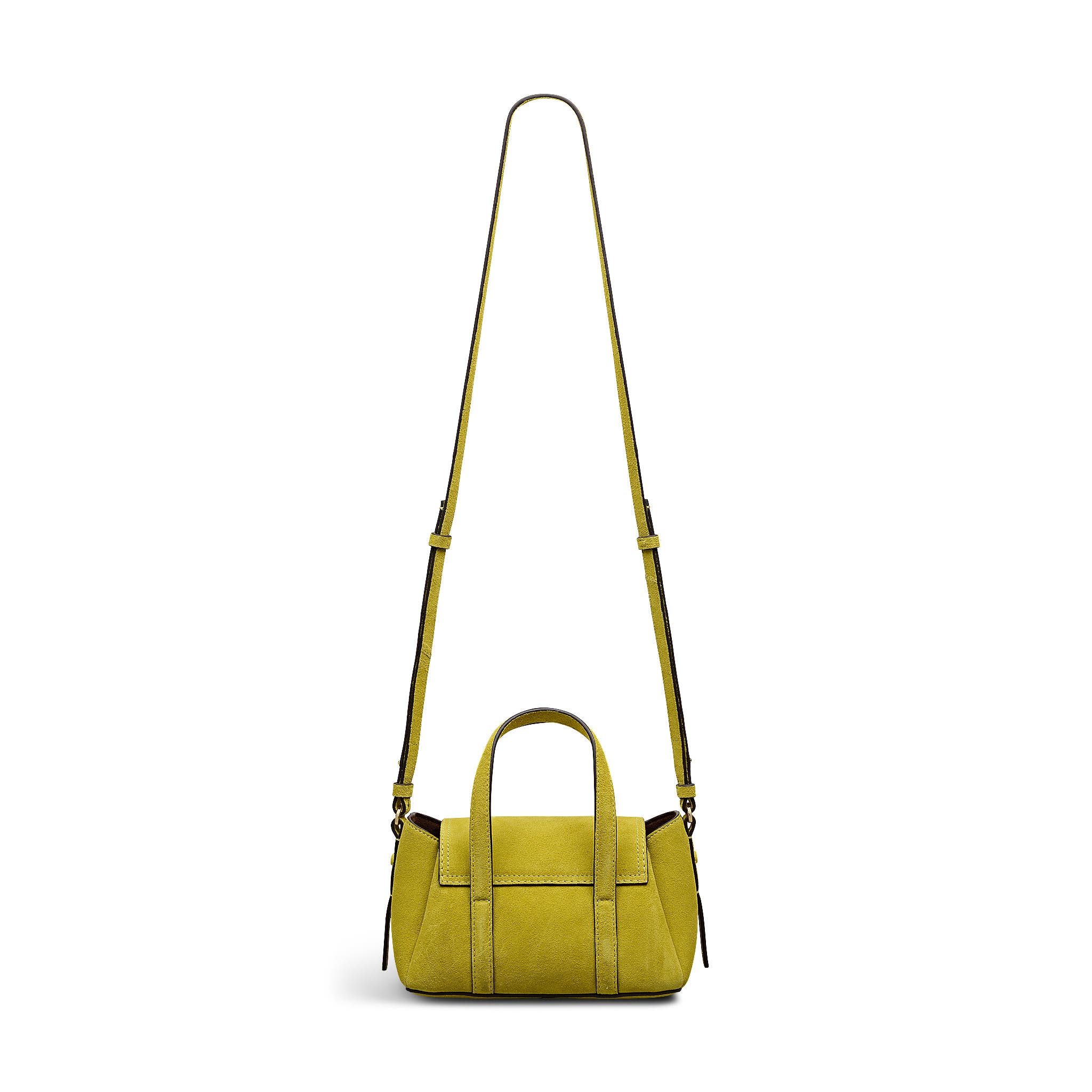 Radley The Chancery - Suede Small Flapover Satchel Bag, Alternate, color, Limoncello