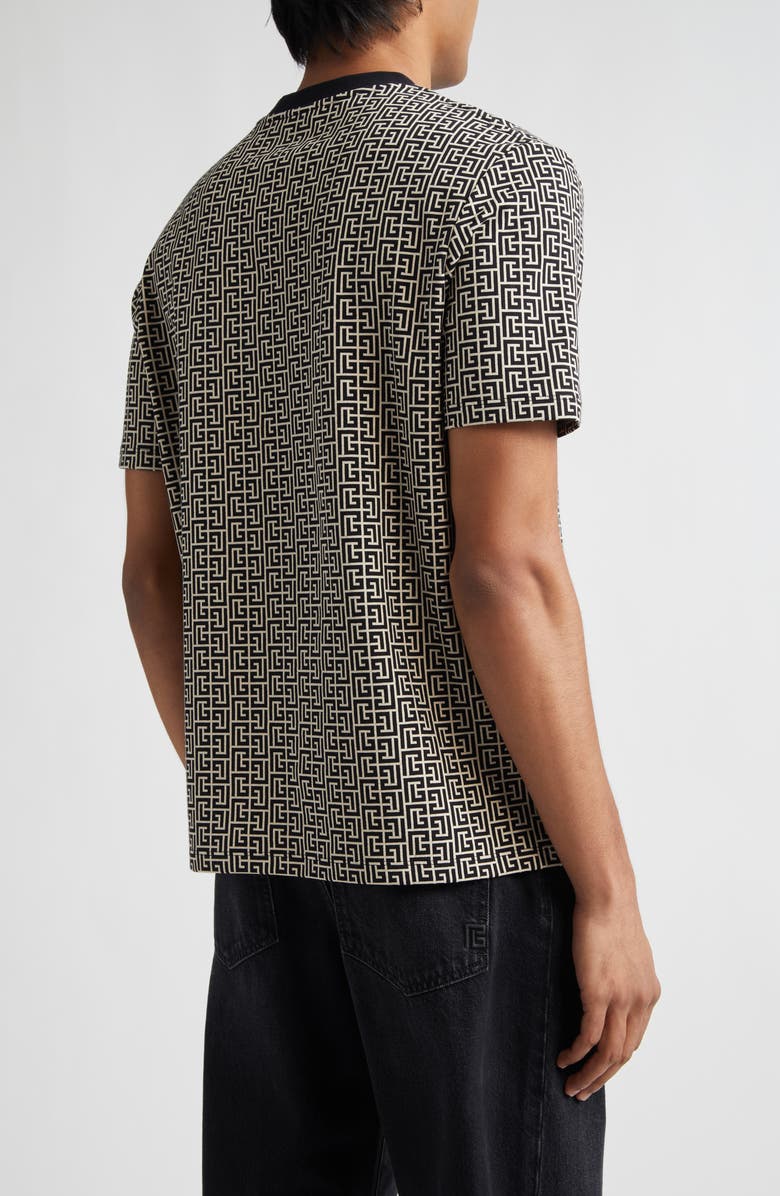 Balmain Monogram Couture T-Shirt, Alternate, color, Gfe Ivory/ Blk