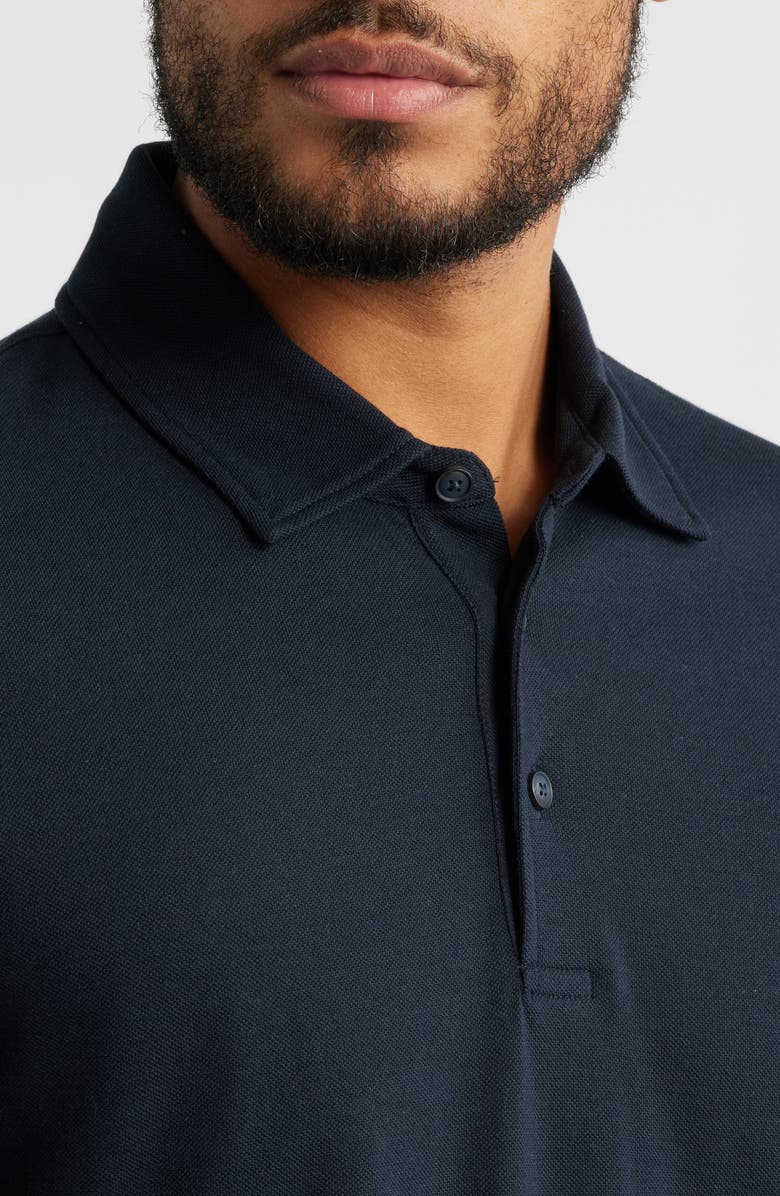 BOSS x Beckham Parris 37 Cotton & Silk Polo, Alternate, color, Dark Blue