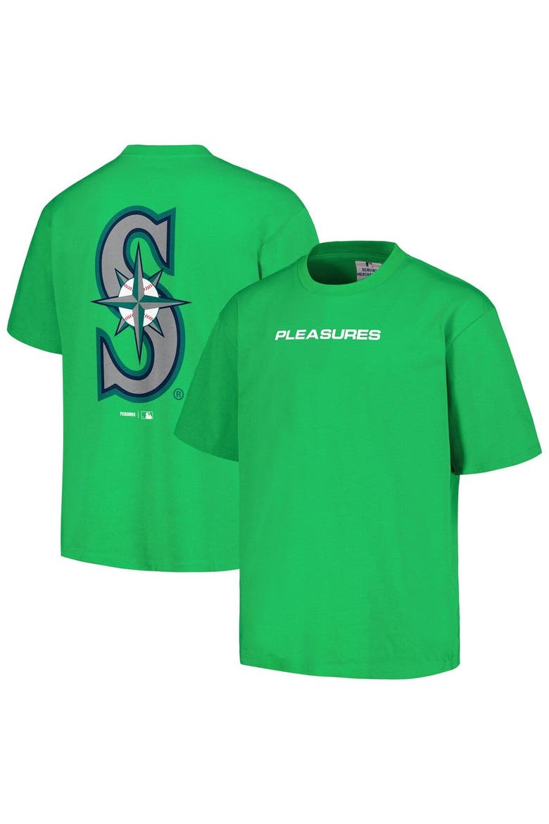 Men's PLEASURES  Green Seattle Mariners Ballpark T-Shirt, Main, color, Green