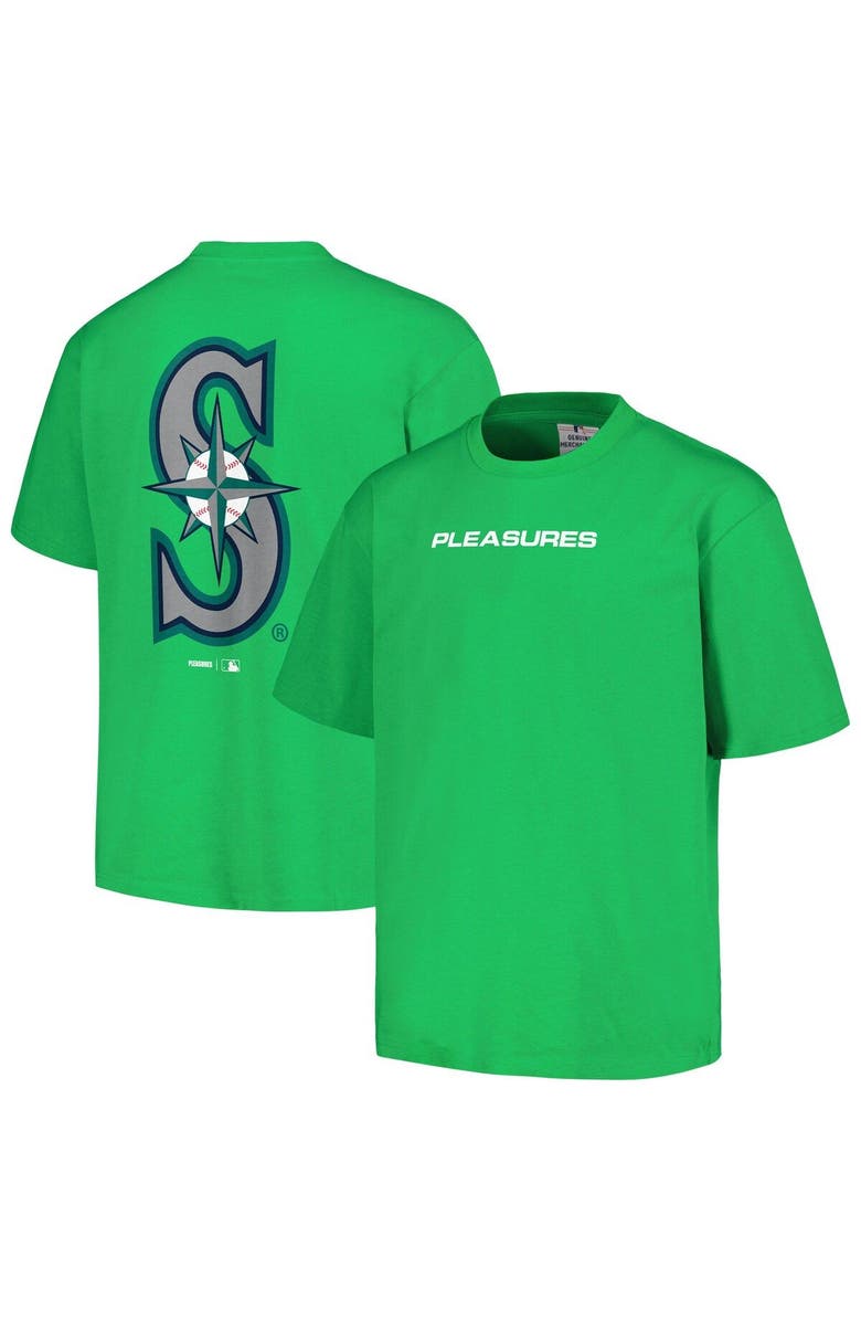 PLEASURES Men's PLEASURES  Green Seattle Mariners Ballpark T-Shirt, Main, color, Green
