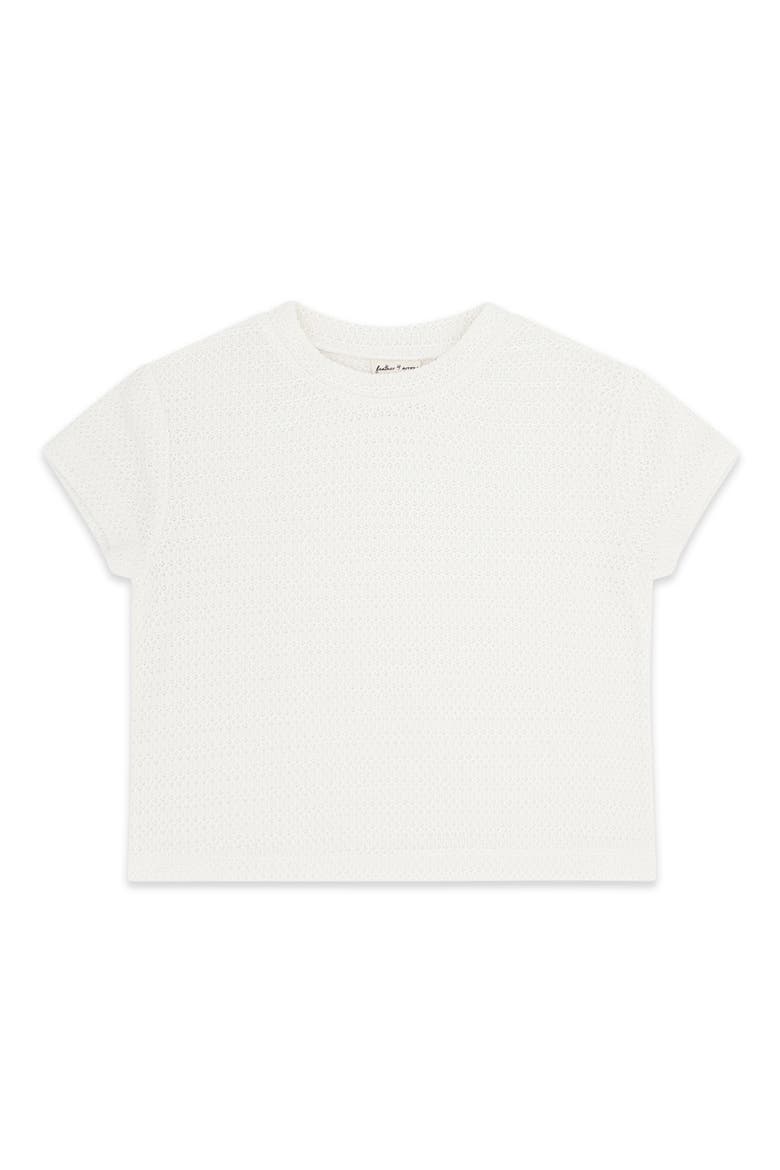 Kids' 4 Days Open Stitch Cotton Cover-Up Top, Main, color, WHITE