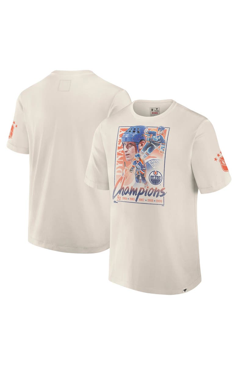 FANATICS Men's Fanatics White Edmonton Oilers Decades Collection Timeless T-Shirt, Main, color, White