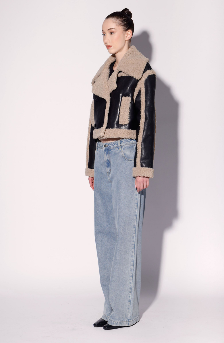 Walter Baker Helena Jacket, Alternate, color, Black / Beige