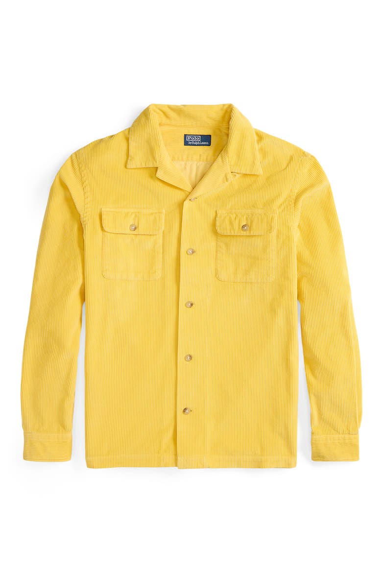 8 Wale Corduroy Shirt Jacket, Alternate, color, BEACH YELLOW