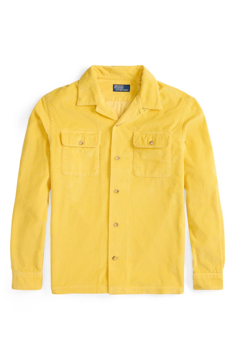 Polo Ralph Lauren 8 Wale Corduroy Shirt Jacket, Alternate, color, Beach Yellow