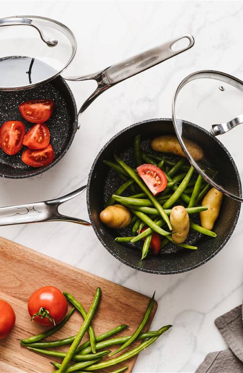 Cuisine::pro ® Ironroc Saucepan With Lid 3.3qt In Black