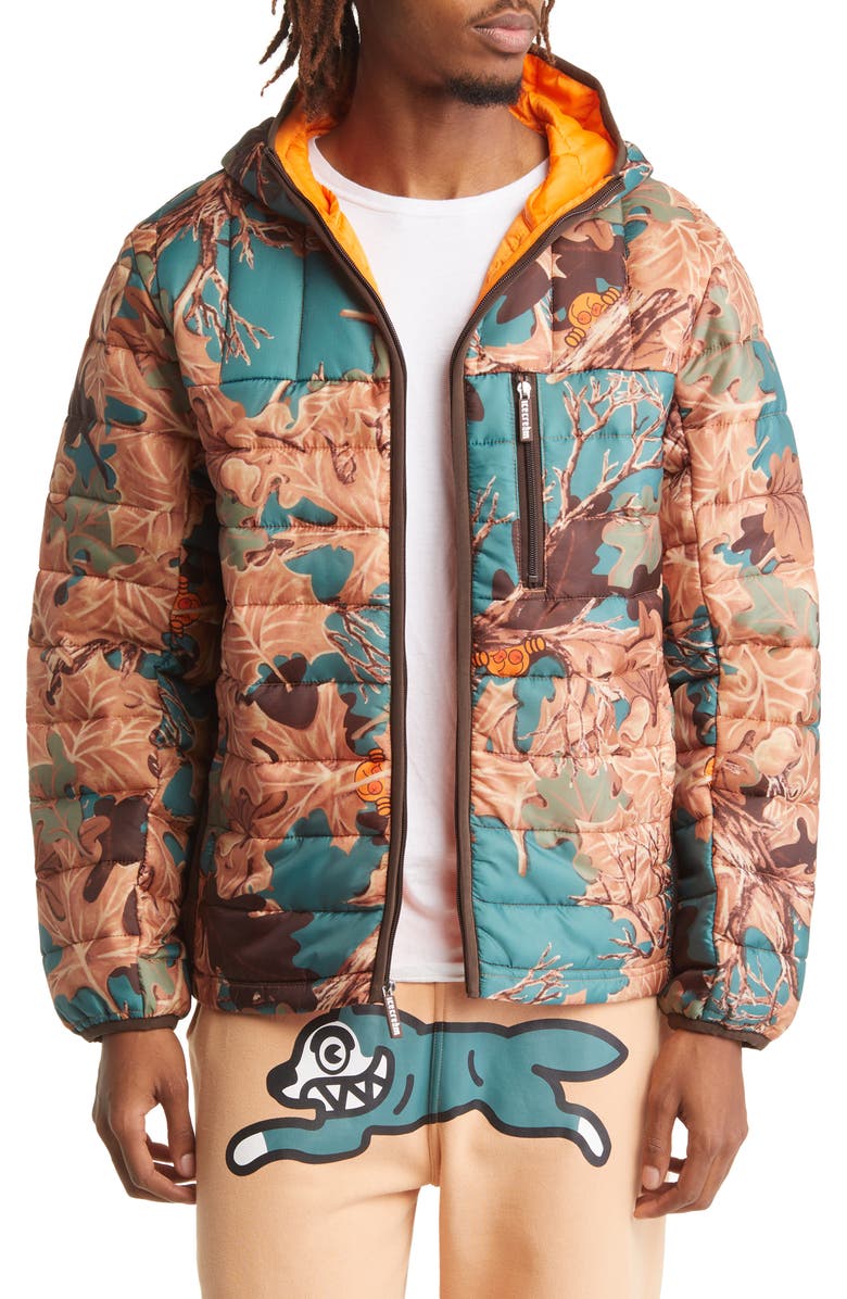 ICECREAM Kale Camouflage Print Puffer Jacket, Main, color,